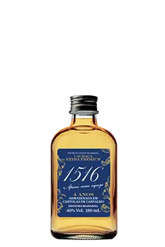 [PROD-0014] PETACA Cachaça 1516 Ouro Extra Premium Carvalho 4 anos 180ml 40%Vol