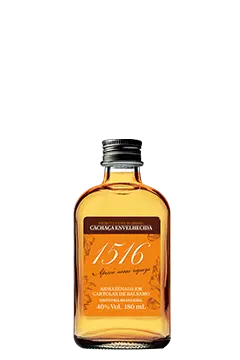 [PROD-0015] PETACA Cachaça 1516 Ouro envelhecida em Balsamo 180ml 40%Vol
